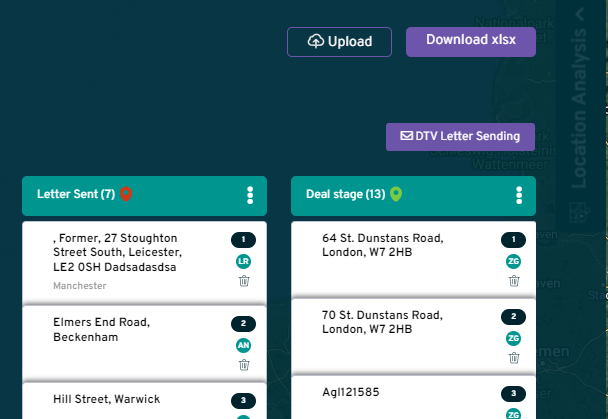 DTV Letter Sending button on My Sites in Nimbus
