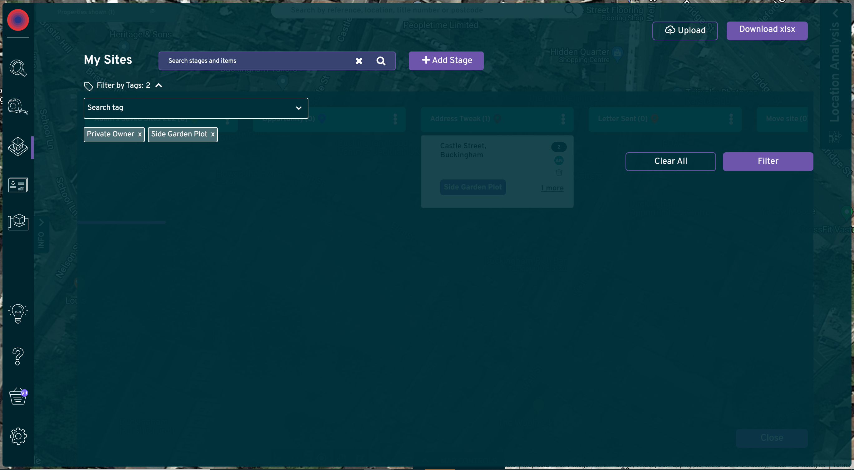 Tags filter