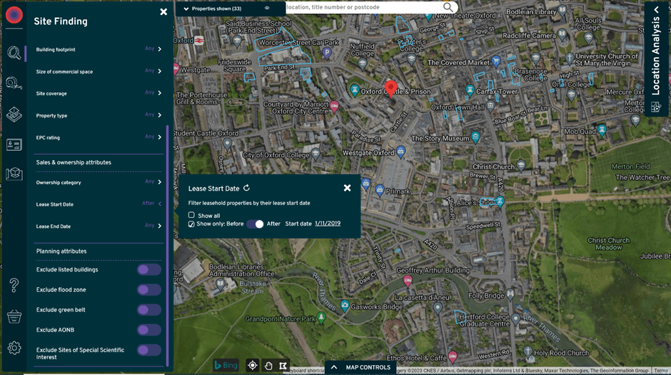 Nimbus Lease Start/End Date filters screenshot
