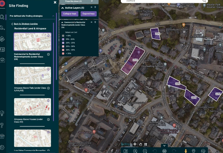 pre-defined site finding 