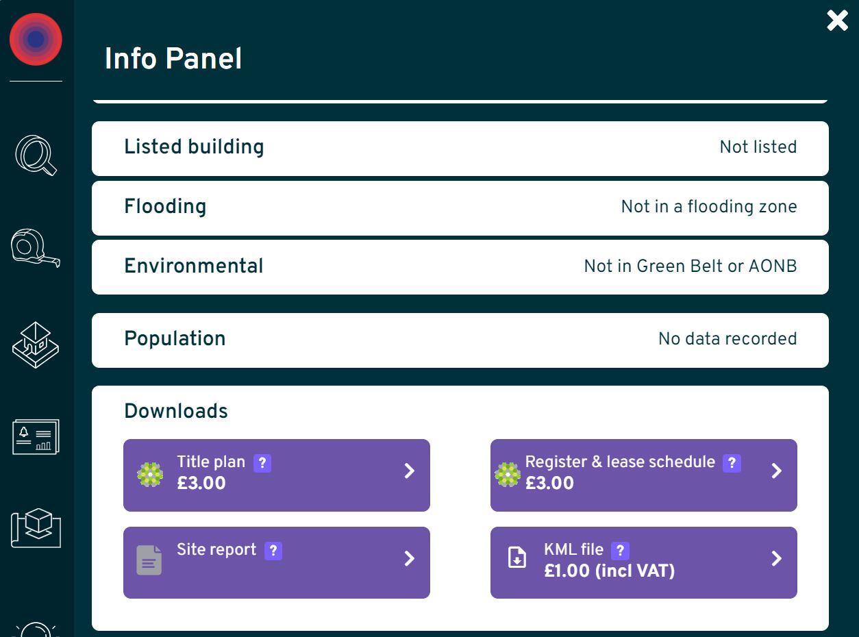 Nimbus buy title deeds info panel