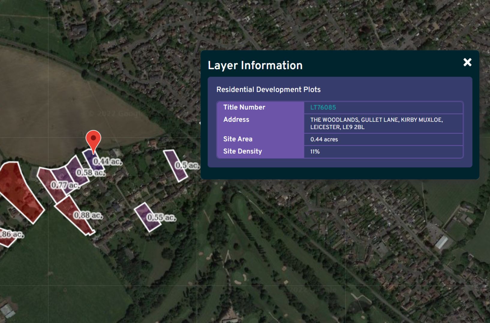 Development Plots - Pop-up