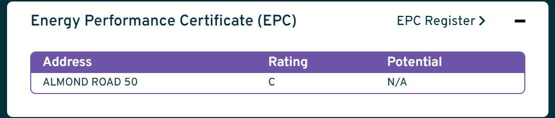Nimbus EPC info panel