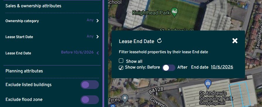 Lease end filter