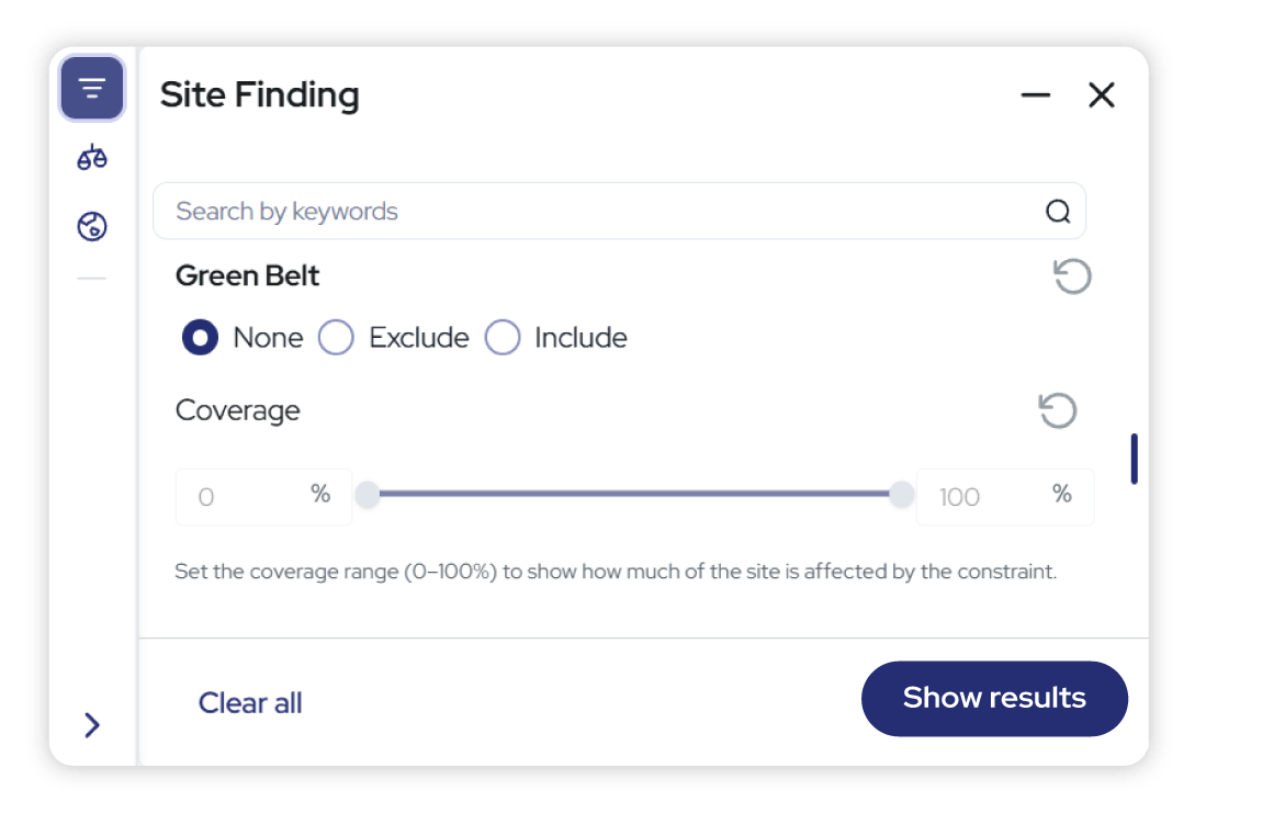 Site Finding Filters - Planning Constraints@2x Site Finding Filters - Planning Constraints@2x